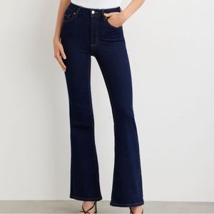 Dark wash flared jeans